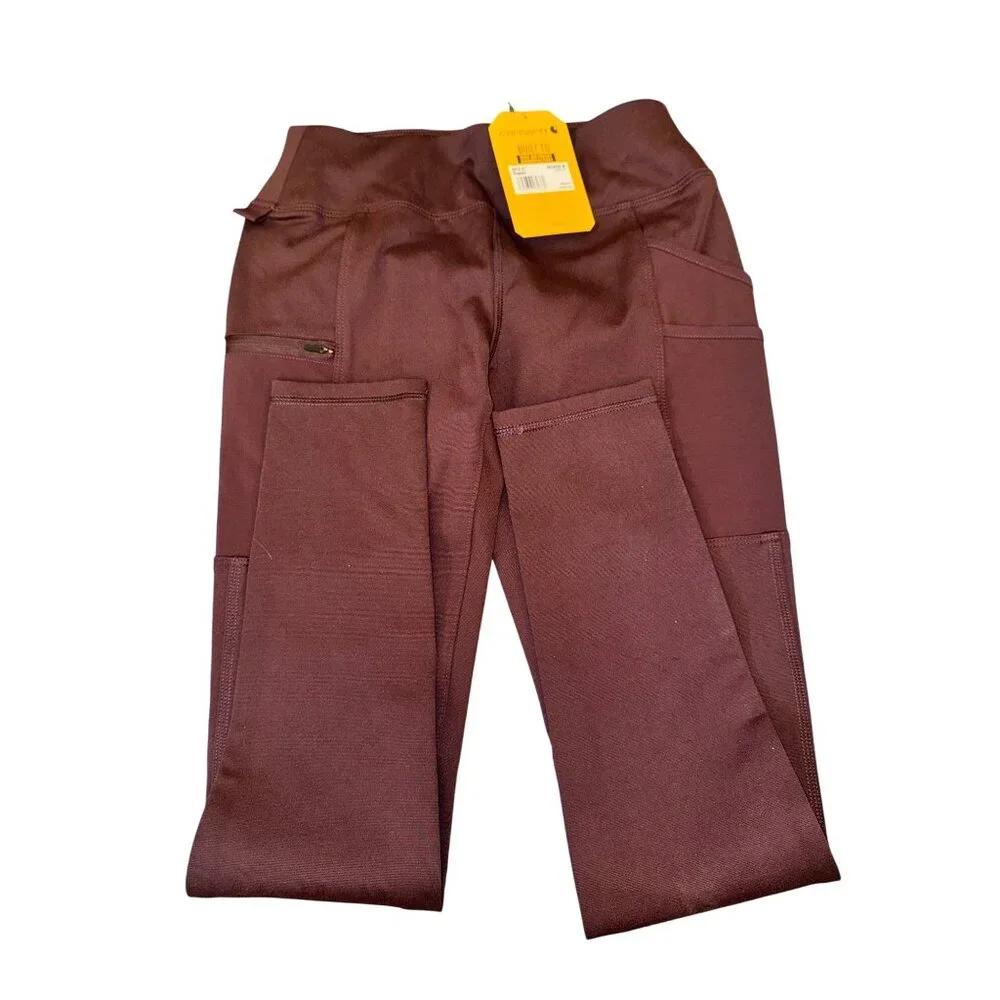 Carhartt Womens Fitted Stretch Work Pants In Deep Purple/Maroon Size XS - Picture 9 of 12